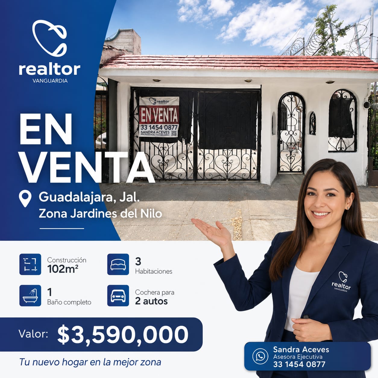 00140, CASA EN VENTA EN GUADALAJARA, JALISCO (JARDINES DEL NILO)