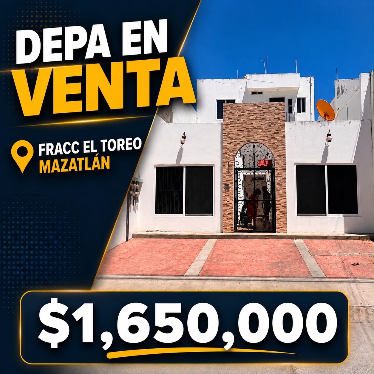 00240, DEPARTAMENTO EN VENTA EN MAZATLAN, SINALOA (FRACCIONAMIENTO EL TOREO)
