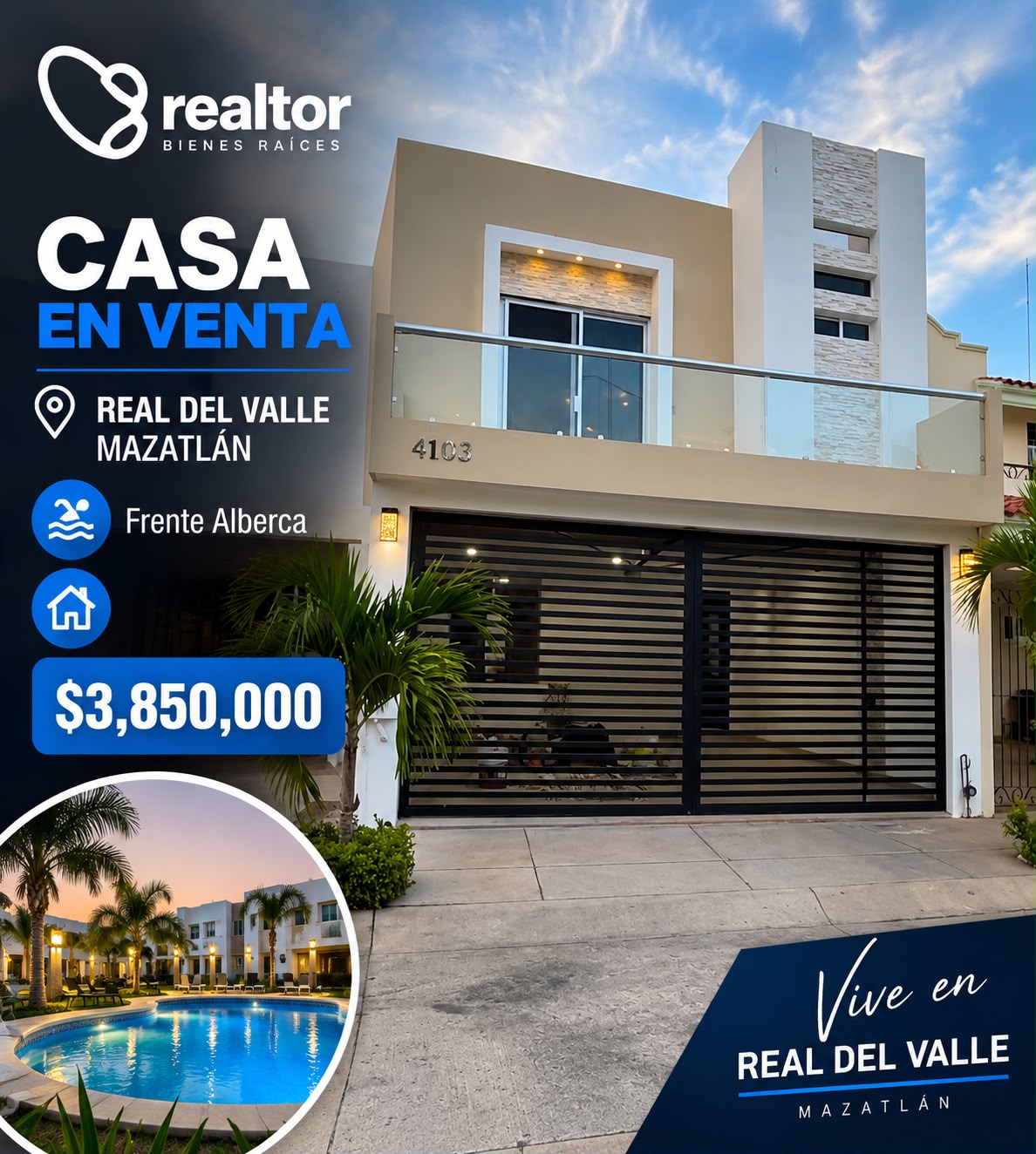 00264, CASA EN VENTA EN MAZATLAN, SINALOA (REAL DEL VALLE)